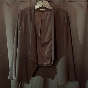 Express Black Drape Front Blazer Jacket 4